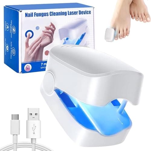 Dispositivo de Tratamiento Antifúngico de Uñas, Tratamiento Hongos Uñas Pies, Dispositivo de Limpieza y Tratamiento de Hongos en Uñas, Portátil y Recargable, Uso Doméstico