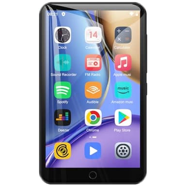 80GB Reproductor MP3 con Bluetooth y WiFi, 4'' 1080P de Pantalla Táctil MP4 Player, Portátil Android 9.0 MTK 8-Core Reproductor de Música Spotify con Play Store, Soporte para Instalar/desinstalar