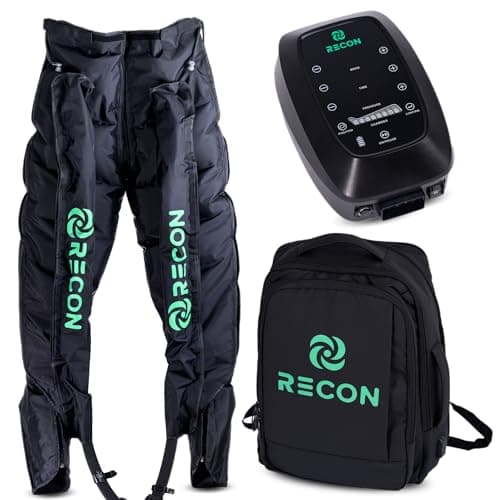 Pantalón de Presoterapia Masajeador con 8 cámaras 6 modos de masaje y batería. Equipo profesional de masaje. Recon®