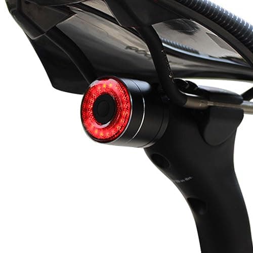 Luz Trasera de Bicicleta, Luz Trasera de Freno Inteligente con Carga USB, Luces Traseras Inteligentes con Detección de Luz, Resistente al Agua y Brillo Ajustable