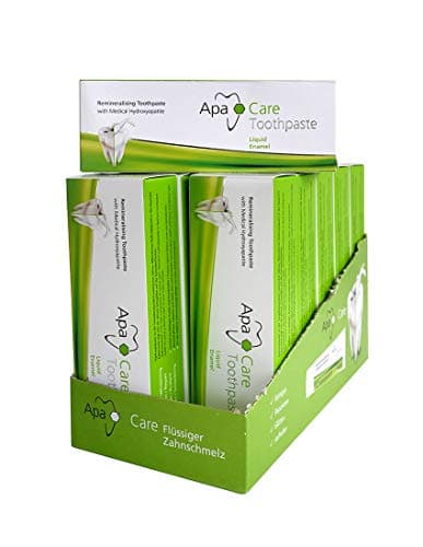 ApaCare - Pasta dental remineralizante con esmalte líquido | 12 x 75 ml | Pasta de dientes con hidroxiapatita medicinal y fluoruro