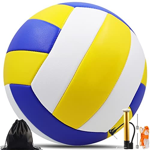 Bibykivn Balon Voley Playa,Tacto Suave Voleibol de Playa,Unisex-Adult,Balon de Voleibol Tamaño 5 para Interior y Exterior (A)