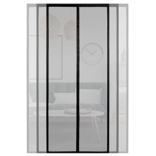 ARCOL Cortinas Mosquiteras para Puertas - Mosquitera con Imán de Ancho Recortable - Mosquitera para Puertas de Fijación Autoadherente - Cortinas Mosquiteras Magnéticas de Alta Resistencia (155x210 cm)