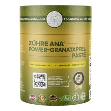 Pasta de Granada Zühre Ana - Ayuda natural para problemas estomacales, reflujo, gastritis e indigestión - Propiedades antiinflamatorias de acción rápida