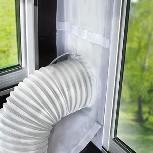 LOVIGA Kit Ventana Aire Acondicionado PortáTil 100% de Efecto de Sellado, Universal Impermeable Kit Sello de Ventana de Aire Acondicionado PortáTil y Secadora, 25x162cm