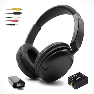 Auriculares InaláMbricos para Tv con Transmisor, Auriculares InaláMbricos para Tv para Personas Mayores, Auriculares Bluetooth Supraaurales, DuracióN de BateríA De 30 Horas, Ajuste CóModo y Liviano