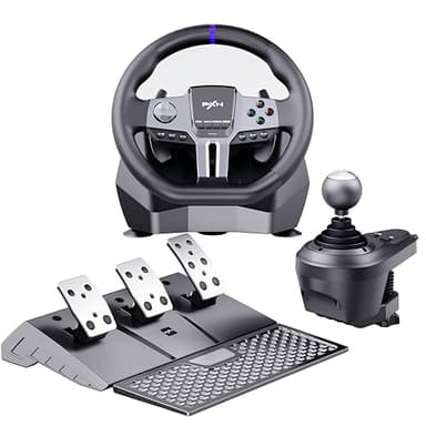 PXN V9 GEN2 Volante para PC, Volante para PS4 con Palancas de Cambio, Pedal con Efecto Hall, Palanca de Cambios 6+R, App, Volante de Carreras para Xbox Series X/S, Xbox One, PC, PS4, PS3