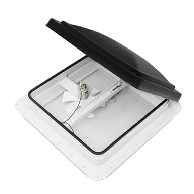 Claraboya de techo ventilado, 42 x 42 cm, con pantalla con ventana de techo ventilada para caravanas y autocaravanas