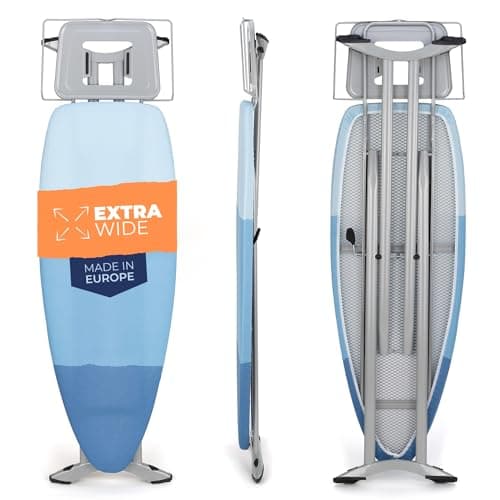 Tabla de Planchar Premium Plancha Ropa Grande Plegable Centro Planchado Profesional - 130x47cm - Hecho en E.U
