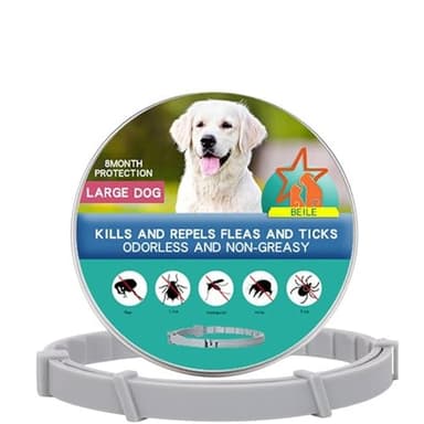 Tempotech Original ® Collar Perro Antiparasitario - Collar Leishmaniosis - 8 Meses de Protección - contra Pulgas Garrapatas Mosquitos Ácaros y Piojos - Perro Entre 6 y 40 Kilos (72cm 1 Unidad)