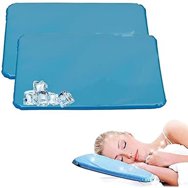 JKSM Almohadas de Gel refrescante para Dormir, Alivio para el cansancio de Verano Fresco, cómodo y Suave tapete Fresco para el Cuerpo, para Dormir en Verano, tapete para piillow(2pcs)