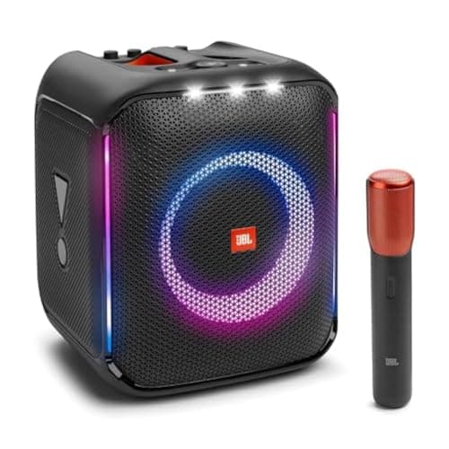 JBL PartyBox Encore - Altavoz portátil para Interiores y Exteriores con Luces integradas, diseño IPX4 a Prueba de Salpicaduras, Graves Profundos y 10 Horas de Tiempo de reproducción, Color Negro