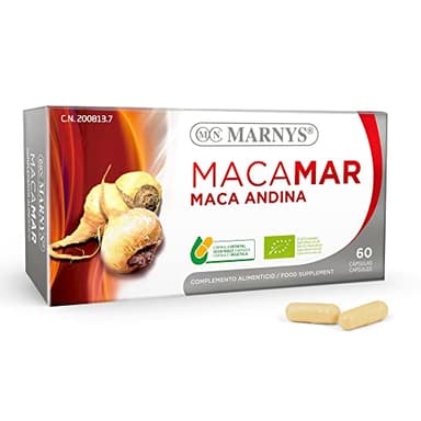 Marnys Maca Andina BIO - Macamar - Energía, vitalidad y deseo en la mujer - Para combatir el cansancio y la fatiga - 60 cápsulas vegetales