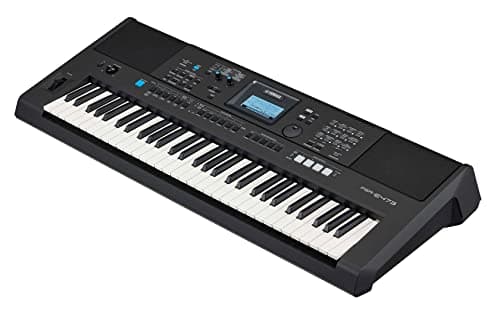 Yamaha PSR-E473 Teclado digital portátil y versátil con 61 teclas sensibles a la pulsación, negro