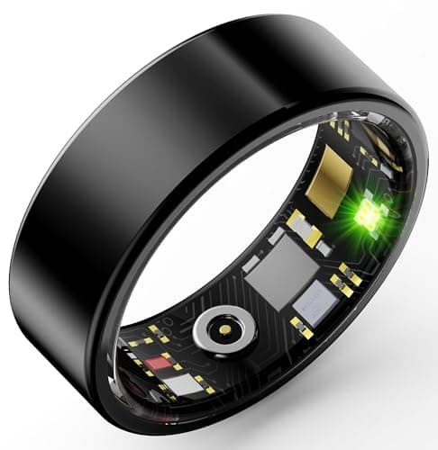 findtime Anillo inteligente con monitor de frecuencia cardíaca, anillo de presión arterial, rastreador de sueño, oxígeno en sangre, anillo de salud, podómetro, contador de pasos, calorías, rastreador