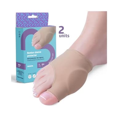 feet bcn - 2 Corrector de juanete y hueso | Elástico y Gel Suave | Alivia, Protege y Corrige Hallux Valgus Dedo martillo. Talla Única. Adiós al Dolor