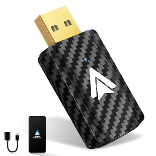 MSXTTLY Adaptador Inalámbrico Android Auto U2A-L9 Convierte Android Auto con Cable en Inalámbrico, Android Auto Wireless Stick para Autos con Wired AA & Android 11+, Mini y Estable, USB C/A, Negro