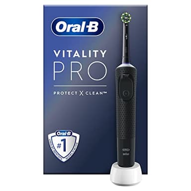 Oral-B Vitality Pro Cepillo de Dientes Eléctrico con Mango Recargable y 1 Cabezal, Diseñado Por Braun, Regalos Originales - Negro