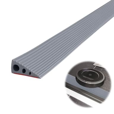 Rampa de umbral de puerta, 100 x 6,5 x 2,5 cm, rampa de PVC para silla de ruedas, superficie antideslizante, rampa de goma para silla de ruedas, carrito, andador o scooter electrónico