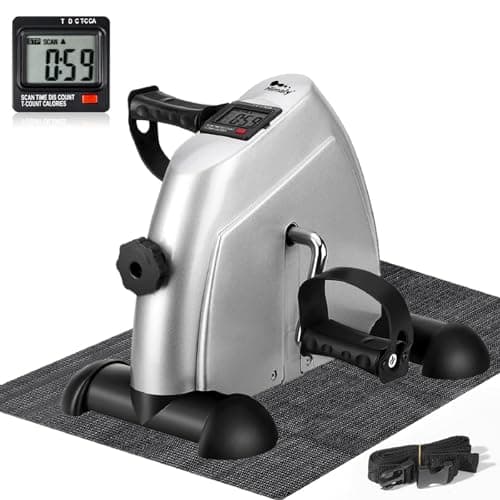 himaly Mini Bicicleta Estática con Pantalla LCD para Entrenamiento de Brazos y Piernas Pedales Estaticos Minibicicleta Ajustable para Hacer Ejercicio en Casa para Mujer y Hombre