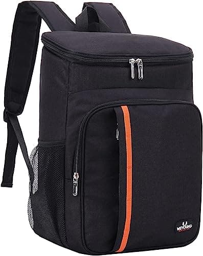 QINGLOU Mochila Nevera Isotermica, Bolsa de Picnic, Bolsa Térmica Porta Alimentos Bolsa de Compra para Picnic, La Playa, Almuerzo, Barbacoa - Mochila Grande (A.Negro)