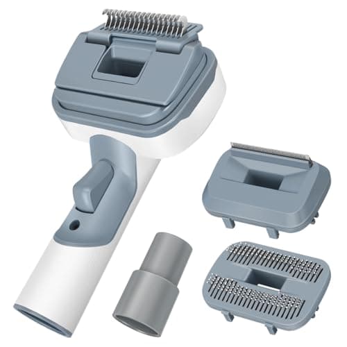 MOPEI 3 en 1 Cepillo Aspirador para Perro y Gatos, Se adapta a la mayoría de aspiradoras con mangueras de 32 mm y 35 mm