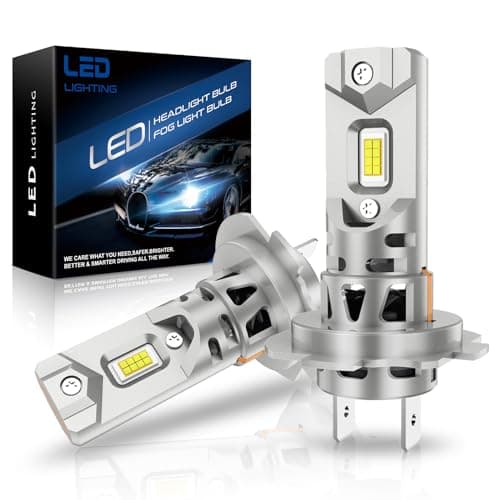 SHINYY Bombillas H7 Led para Faros, 2024 Nuevo 24000LM 6500K Blanco Frío Super Brillante Alta Potencia Lámparas H7 Led Luz de Carretera/Cruce para Reemplazo Halógeno, Pack de 2