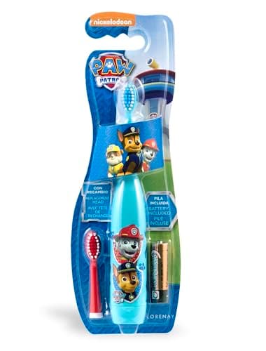 Paw Patrol Cepillo de Dientes Eléctrico con dos cabezales y pila
