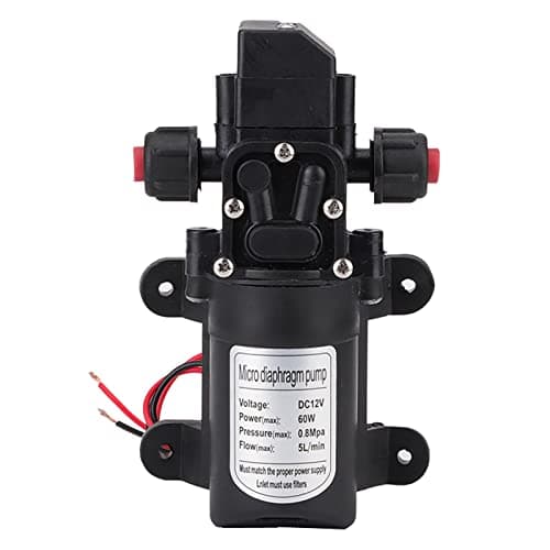 Jadeshay Bomba de Agua 12V,Bomba de Diafragma Bomba de Agua Autocebante de Alta Presión 5L/Min Bomba Autocebante DC para Jardín Caravana Camping RV Botes