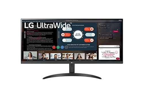 LG 34WP500-B - Monitor Ultrawide 34 pulgadas, Panel IPS: 2560 x 1080, 21:9, 250nits, 1000:1, 75Hz, 5ms, diag. 86.6 cm, AMD Freesync, HDR10, Super Resolution+, Inclinación Ajustable, Color Negro