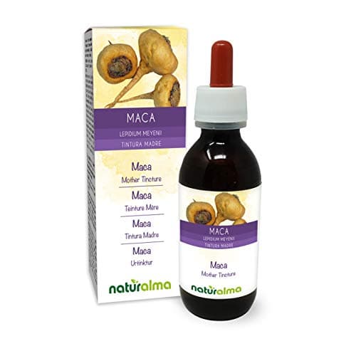 Maca o Ginseng peruano (Lepidium meyenii o Lepidium peruvianum) raíces Tintura Madre sin alcohol Naturalma - Extracto líquido gotas 120 ml - Complemento alimenticio - Vegano