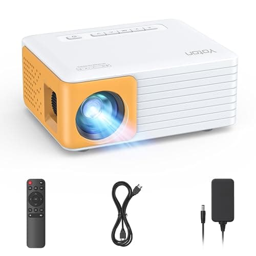 Yoton Mini Proyector Portátil - Soporta Full HD 1080P, Y3 Proyector Compatible con Móviles, Teléfonos, PC, PS5 y Xbox, Entradas USB, HDMI, AV