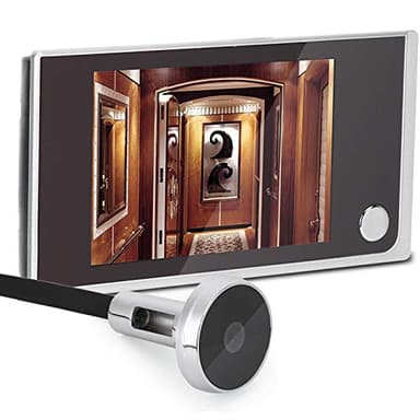 Jadeshay Unidad de Visor de Puerta, Mirilla Digital LCD de 3,5" de 120 Grados, Visor de Fotos, Ojo de Gato electrónico Visual
