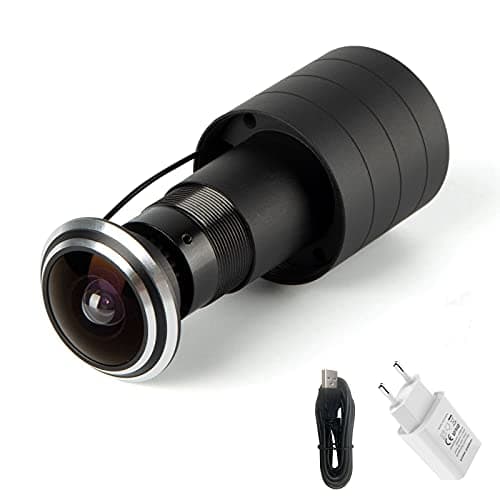 Syuantech - Cámara de videovigilancia (1080p, Gran Angular, 180 Grados, con Apertura de Puerta, Mini Mirilla - WiFi Connect V380 Pro App (Lente Ojo de pez de 1,78 mm)