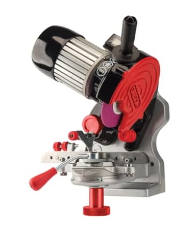 Oregon Afilador de Cadena de Motosierras Profesional de 230 Voltios, Sistema Universal para Todo Tipo de Motosierras 410-230, Color Gris, Negro, Rojo