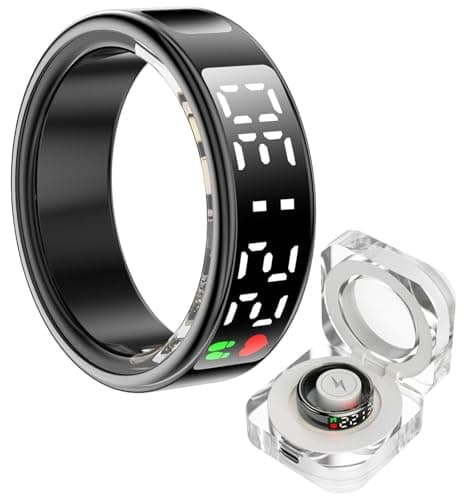 Rastreador De Salud Con Anillo Inteligente Con Pantalla LED, Rastreador De Presión Arterial De Oxígeno En Sangre Y Ritmo Cardíaco Durante El Sueño IP68 Anillo Inteligente Resistente Al Agua For Mujere