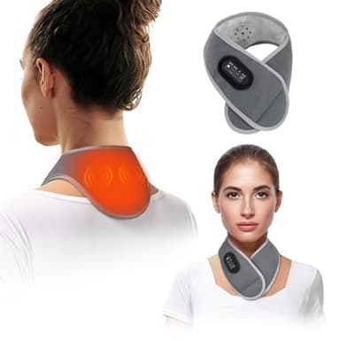 Cojín Almohadilla Térmica Eléctrica para Cuello, Manta Electrica Cervical Almohadilla de Terapia para Cervicales para Aliviar el Dolor, Calentamiento Rápido de 10s, 45-60 ℃ Ajustable