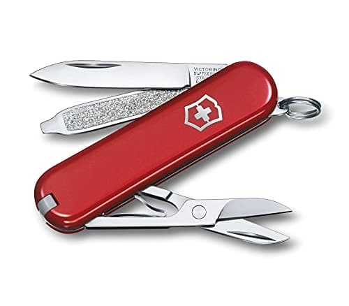Victorinox, Classic SD, Navaja Multiuso Suiza, Cuchillo bolsillo, Regalo, 7 Funciones, Hoja pequeña, Lima de uñas