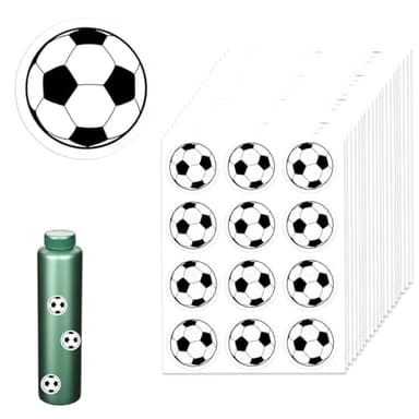 UYVPAER 240 Piezas 3Cm Pegatinas Fútbol, 10 Hojas Pegatinas Balones Fútbol Calcomanías Deportivas Autoadhesivas Impermeables Pegatinas Recuerdo Fiesta Fútbol Para Artes, Manualidades, Decoraci
