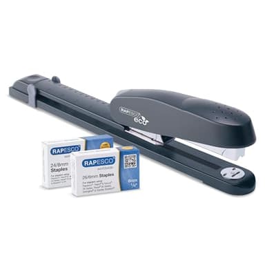 Rapesco 1480 ECO 790 Grapadora de Brazo Largo de Gruesos con 2000 Grapas, Capacidad de 50 Hojas, Gris