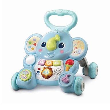 Andador musical Blue, correpasillos para empujar bebé +9 meses.