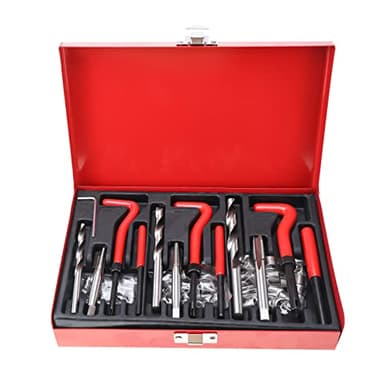 BOOMSTART Kit de reparación de helicoil de 88 piezas, inserto de helicoil M6 M8 M10, kit de herramientas de reparación de rosca