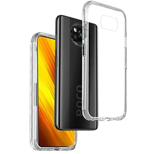 REY - Funda Carcasa Gel Transparente para XIAOMI Poco X3 NFC - XIAOMI Poco X3 Pro, Ultra Fina 0,33mm, Silicona TPU de Alta Resistencia y Flexibilidad