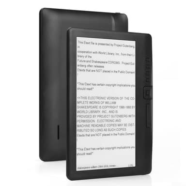 Lector de libros electrónicos, lector electrónico portátil, pantalla táctil de tinta electrónica de 7 pulgadas, luces inteligentes ajustables, soporta 25 formatos populares (8G)