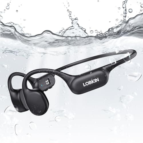 LOBKIN Auriculares Natación, Auriculare Conducción Osea para Nadar Bluetooth 5.4 Acuaticos Inalámbricos Impermeables IPX8 con Reproductor de 32GB MP3