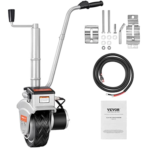 VEVOR Rueda de Apoyo eléctrica para Remolque, 12 V, Carga máxima Remolque, 2268 kg, Rueda de Apoyo elétrica de 30,5 – 63 cm, Altura Ajustable, 6,7 m/min, Velocidad de 20,3 cm, Rueda de Goma Maciza,