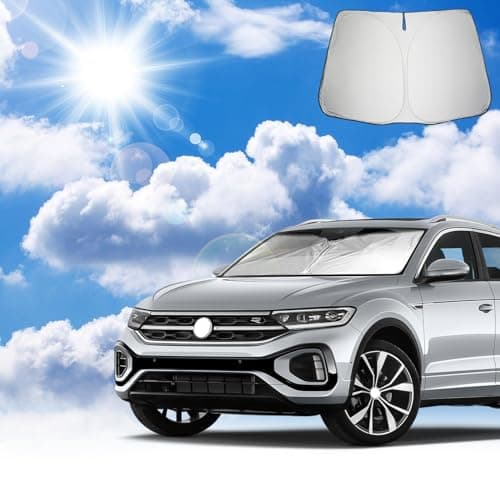 Coleya Parasol para Coche Compatible con VW T-ROC 2018-2024, T ROC Parasol para Parabrisas Delantero, Accesorios VW T-ROC Parasol, Protección UV, Plegable