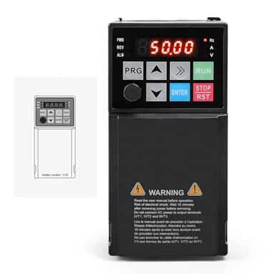 DEWIN Variador de Frecuencia Trifasico 380V, 2.2kW 380V Entrada Trifásica Salida Trifásica, Variador Velocidad Variador de Frecuencia VFD Inversor(Modelo de fábrica:MS500-4T-2.2G)
