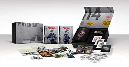 Top Gun Pack Ed. Coleccionista Steelbook: Top Gun + Top Gun: Maverick (4K UHD + Blu-ray) (Contiene: Set de Fotos, Imanes de Emblemas, Placas de Identificacion, Llavero de Cuero, Posavasos)