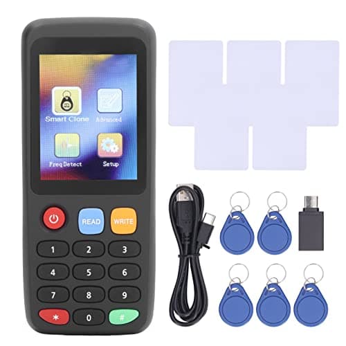 Copiadora de Tarjetas NFC, X7 Control de Acceso Card Duplicator ID Tarjeta Copiadora NFC IC Lector Programador (5 Hebillas UID+5 Tarjetas UID)